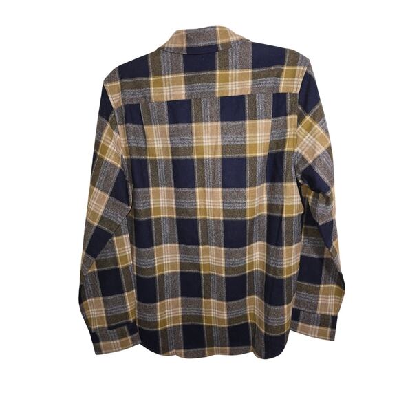 NWTags Mens Pendelton Lodge Plaid 100% Virgin Wool Button Up Shirt Blue Yellow - Picture 2 of 9